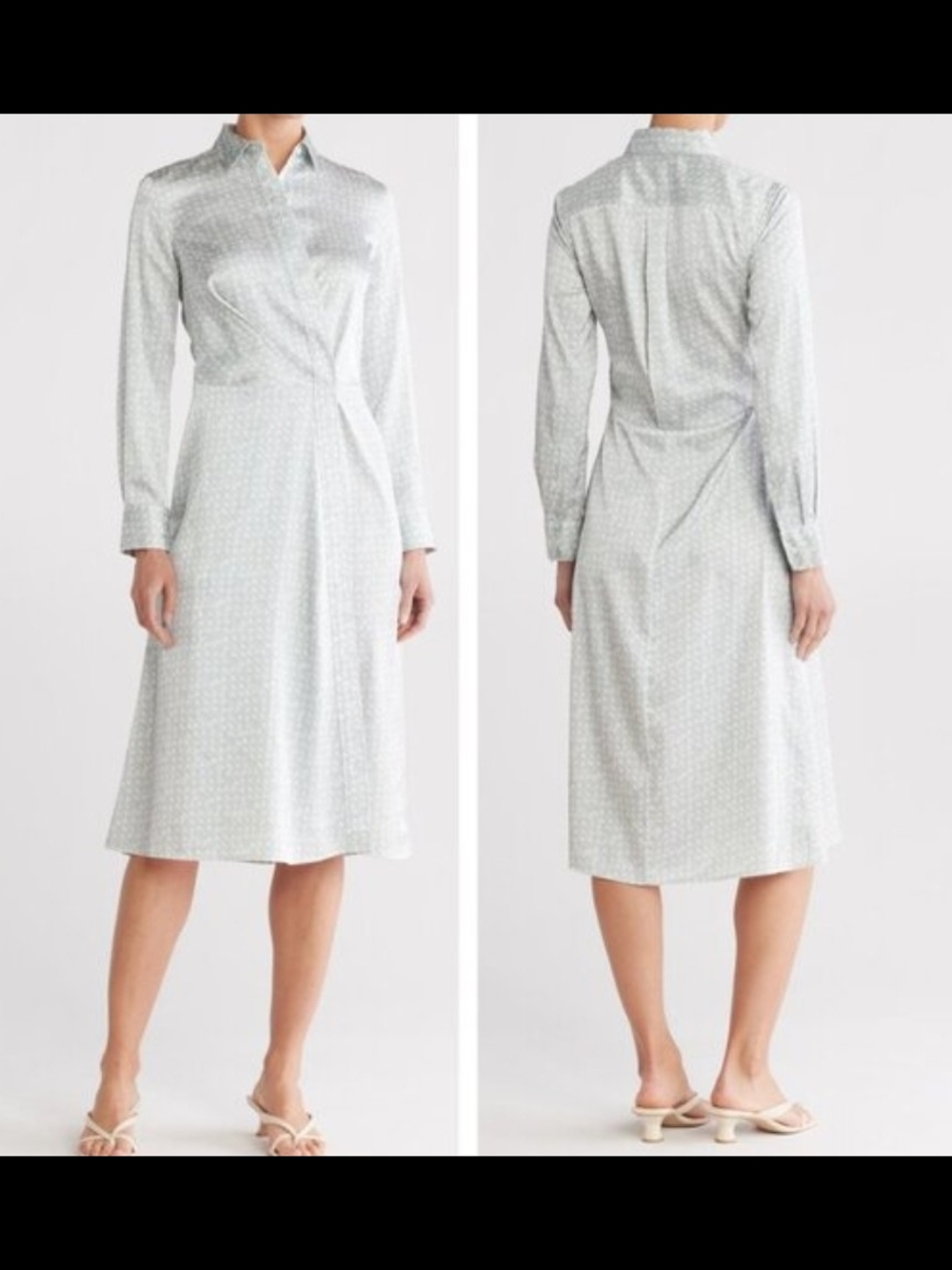 Rag & Bone Women's White Danica Print Satin Shirtdress